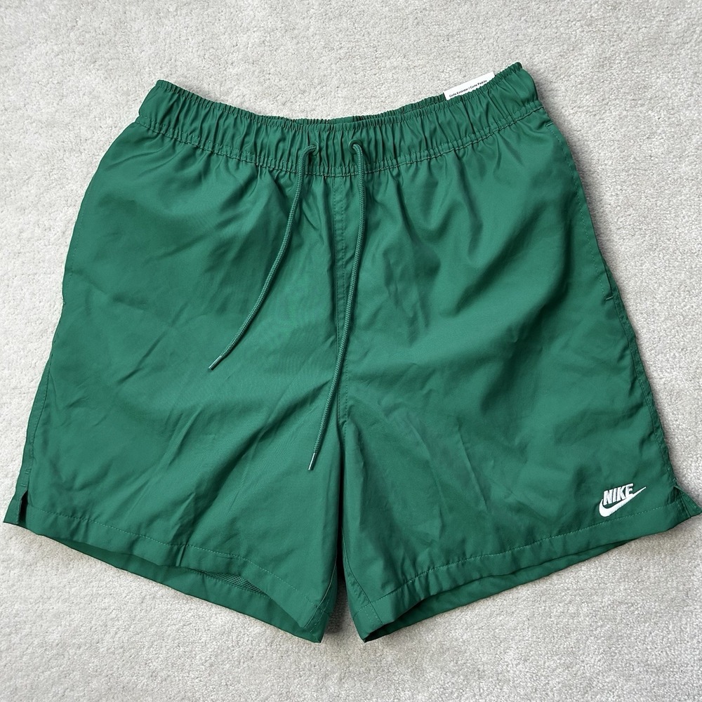Nike Club Flow Woven Shorts Men's Small Mesh Lined Drawstring Pockets Green